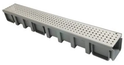 Nicoll Connecto 100 lijngoot met geperforeerd RVS sleufrooster | 100 x 13,6 11,5 cm Nicoll Connecto 100 lijngoot met geperforeerd RVS sleufrooster | 100 x 13,6 11,5 cm