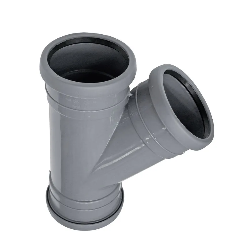 PP T-stuk 45 graden 50 mm (3 x manchet)