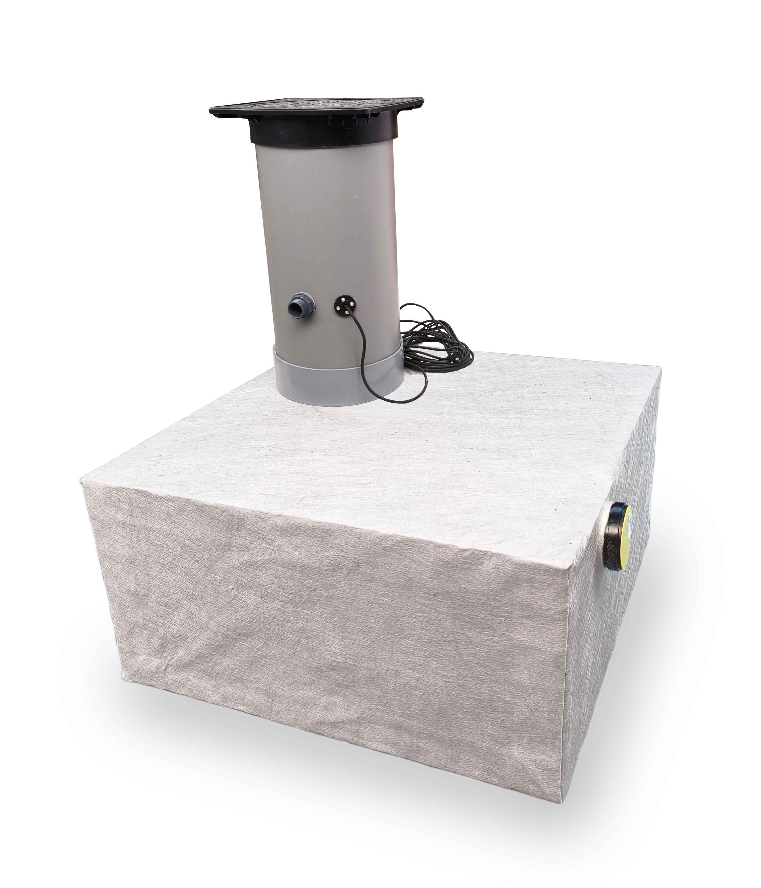 Drainage pompput 800 liter - installatiediepte op maat 120 - 140 cm