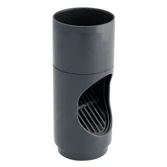 Nicoll PVC HWA bladscheider draaibaar 80 mm (mof / verjongd spie) | Antraciet