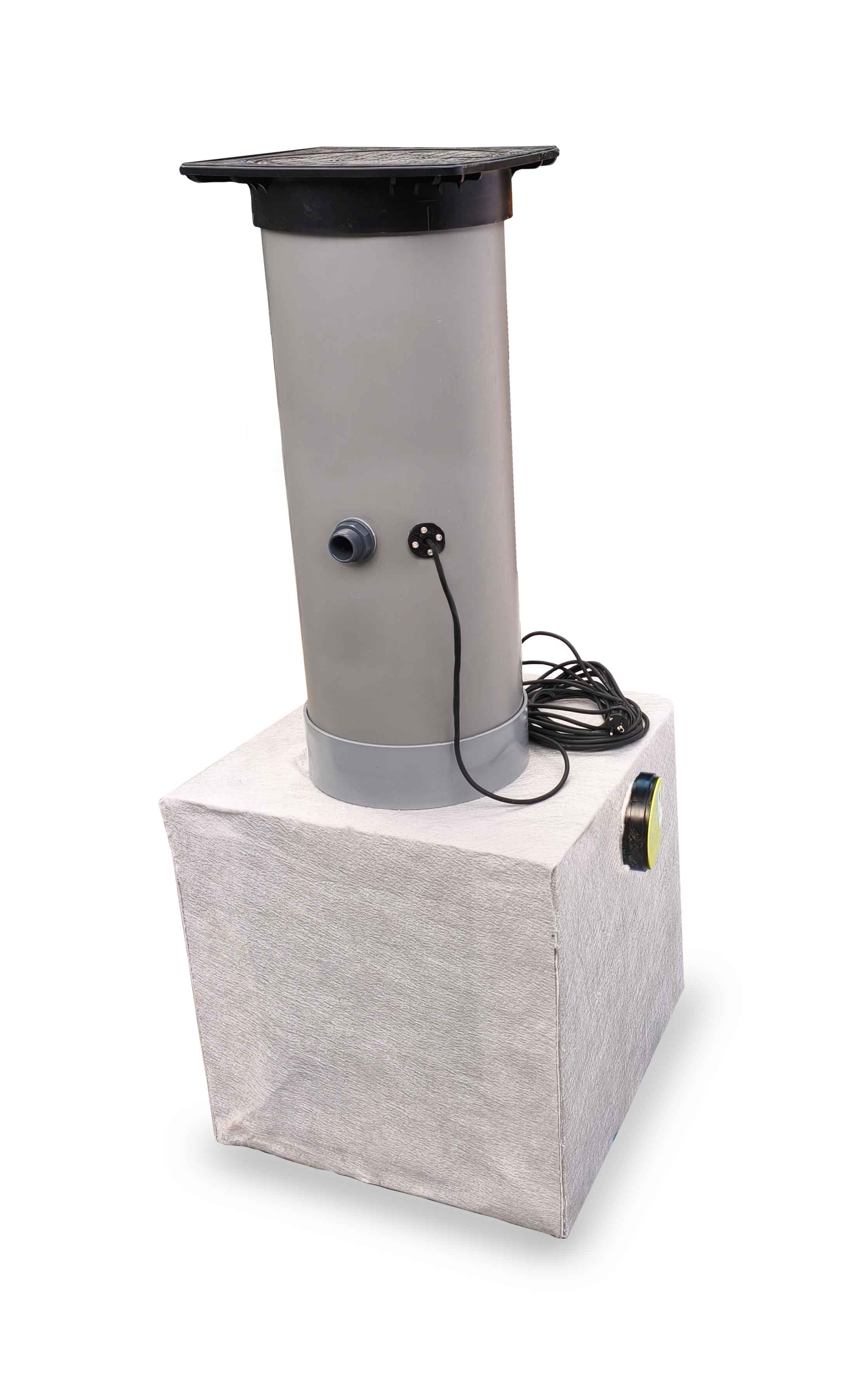 Drainage pompput 200 liter - installatiediepte op maat 120 - 140 cm
