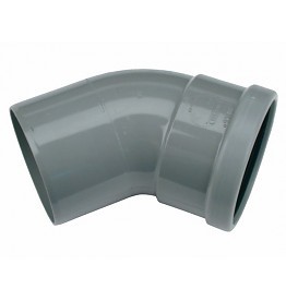 PVC bocht 45 graden 200 mm SN4 (manchet/spie)