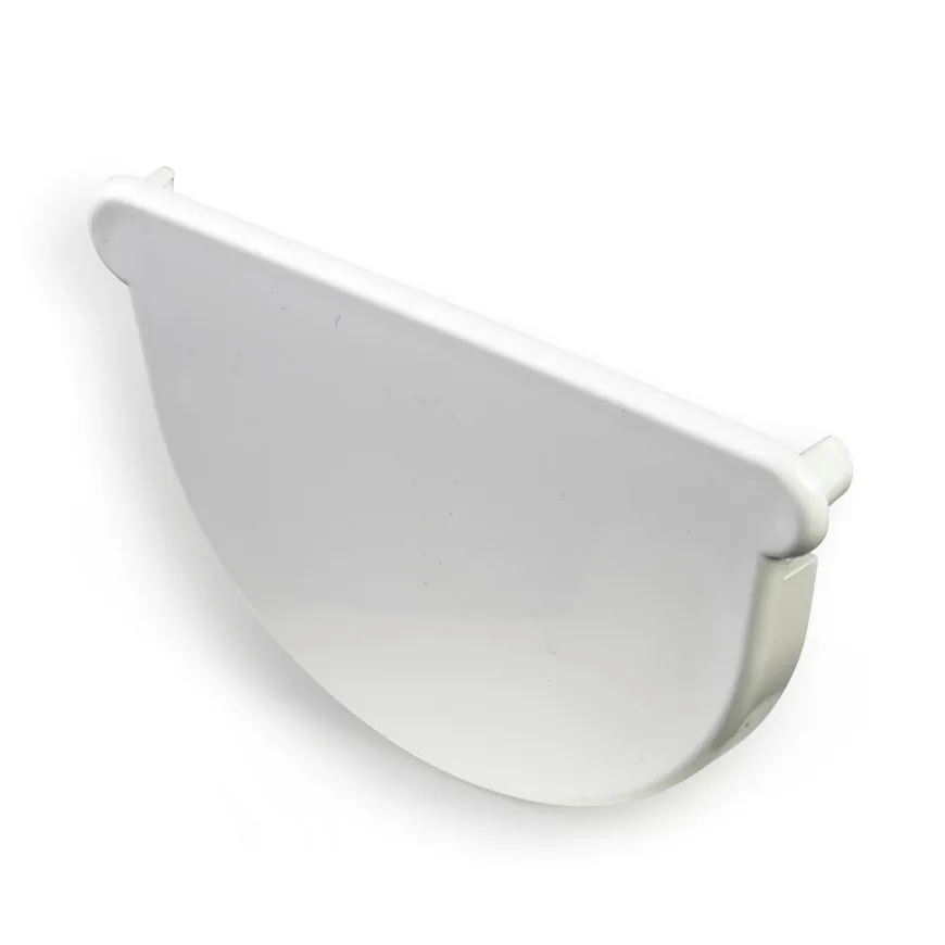 PVC mastgoot eindstuk voor gootuitloop / goot 70 mm, Wit, Nicoll