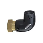 Plasson Elektrolas overgangsknie 50 mm x 2" - 90 graden messing bi.dr. met losse wartel