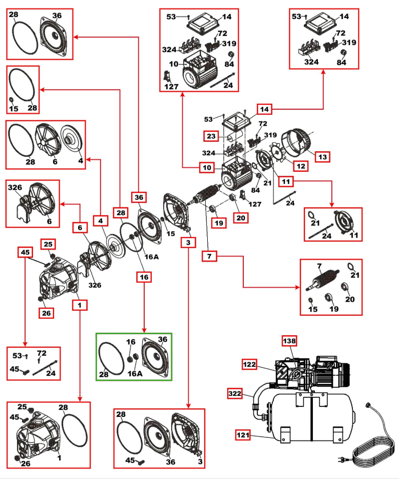 Mechanische dichting DAB Jet 82 - 132
