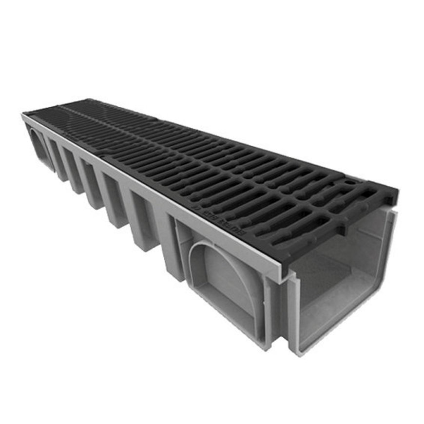 Nicoll Connecto 200 lijngoot met gietijzeren sleufrooster | 100 x 20,8 x 14,3 cm