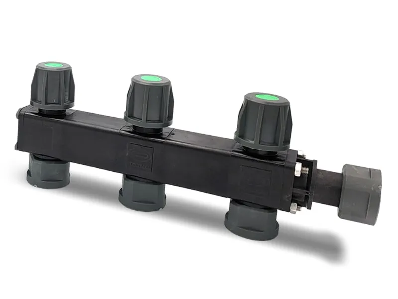 LEV Manifold verdeler 3-weg met kraan