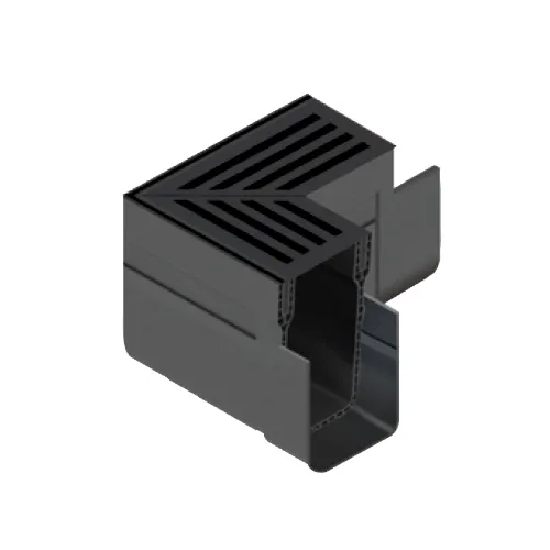 ACO slimline hoekstuk zwart | 15,9 x 6 x 10 cm