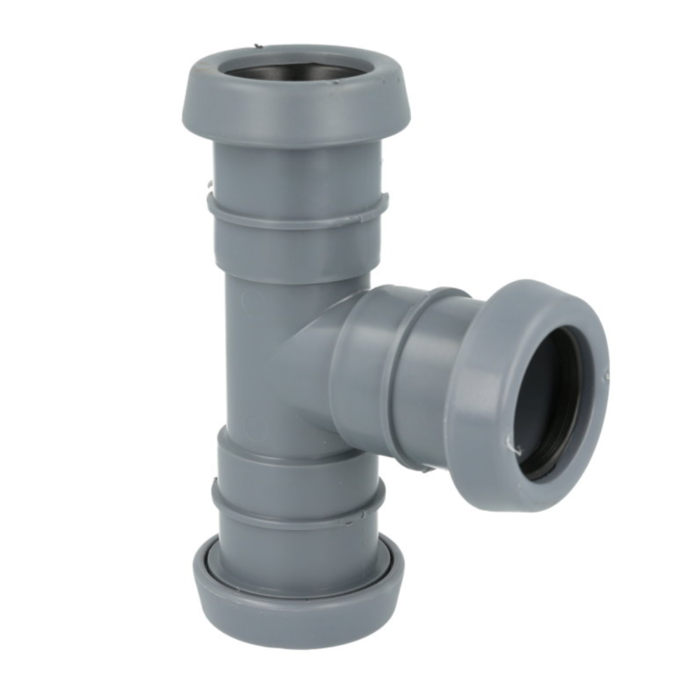 PP T-stuk 88 graden 40 mm (3 x manchet)
