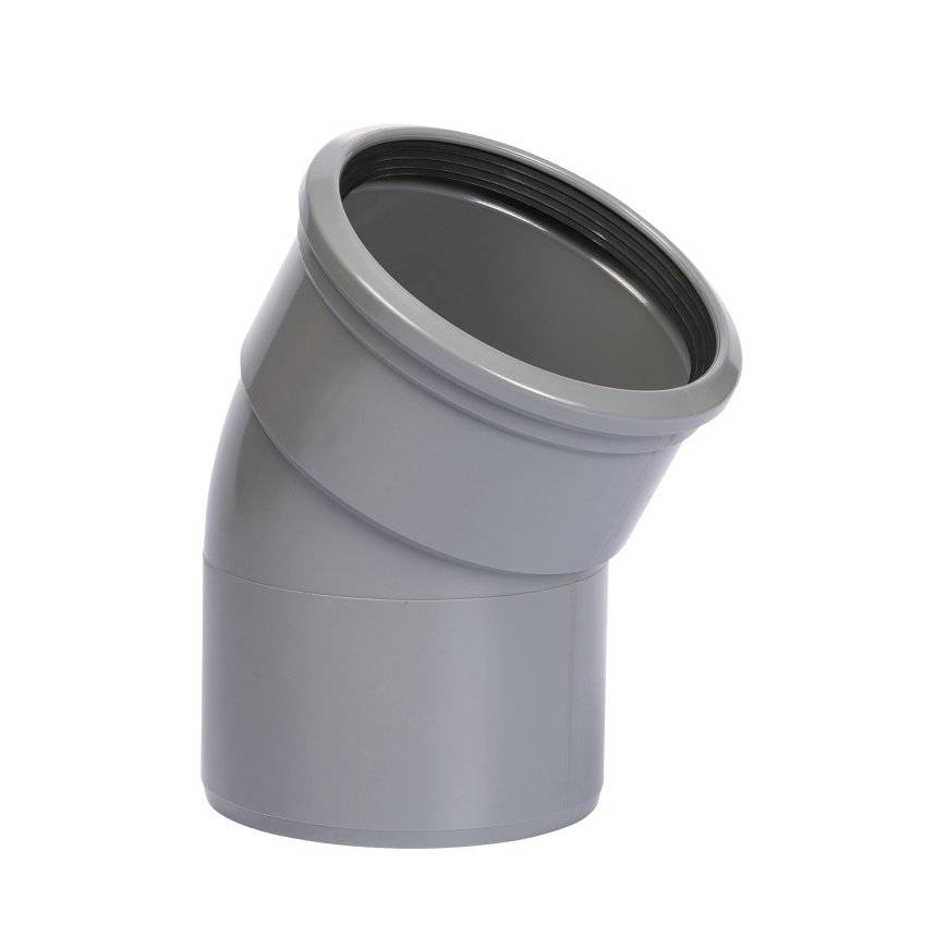 PVC bocht 30 graden 160 mm SN8 (manchet/ spie)