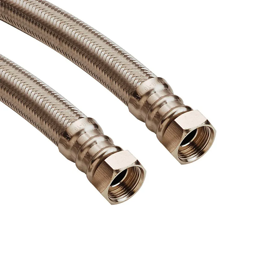 RVS flexibele aansluitslang 2 x 3/4'' bi.dr. L = 50 cm