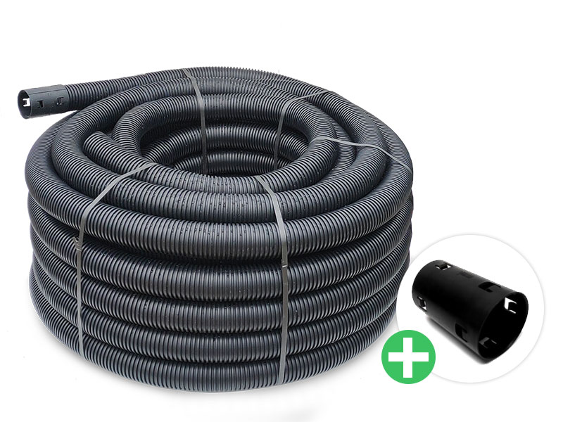 Drainage kaal blind - 80 mm - 50 meter