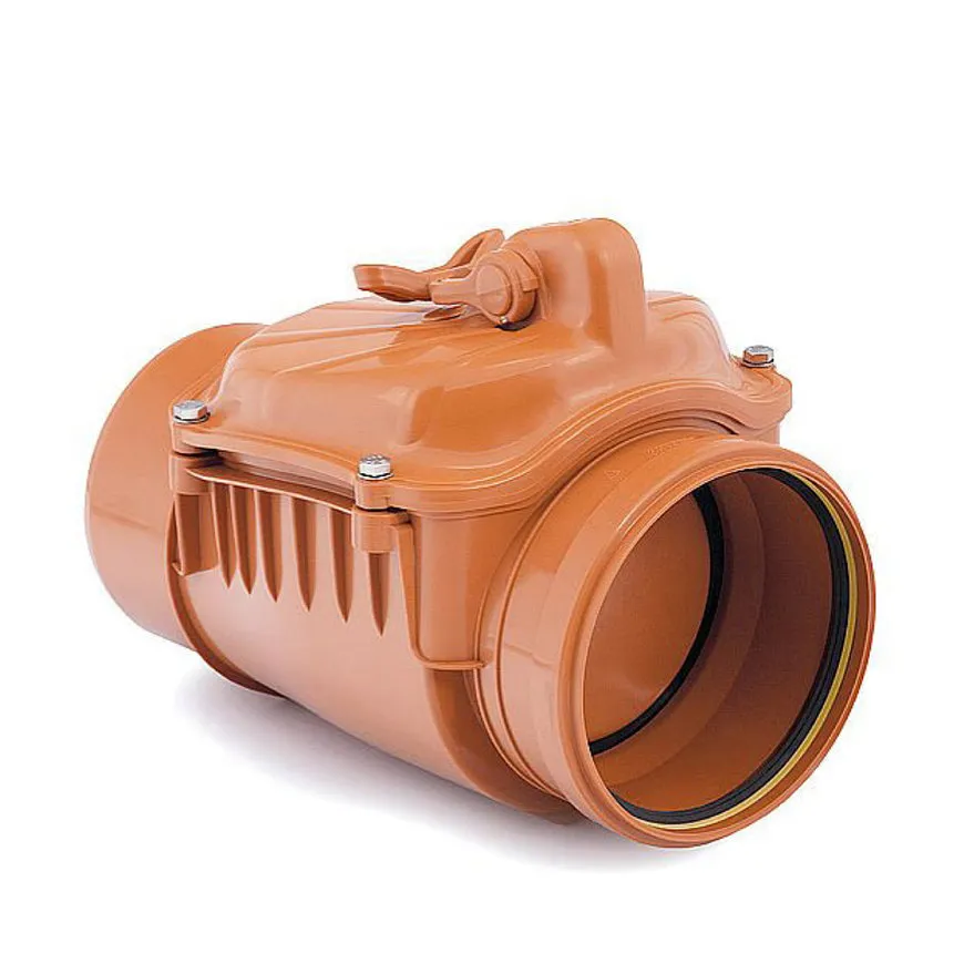 PP ontstoppingsstuk 125 mm met RVS keerklep en vergrendeling PP ontstoppingsstuk 125 mm met RVS keerklep en vergrendeling