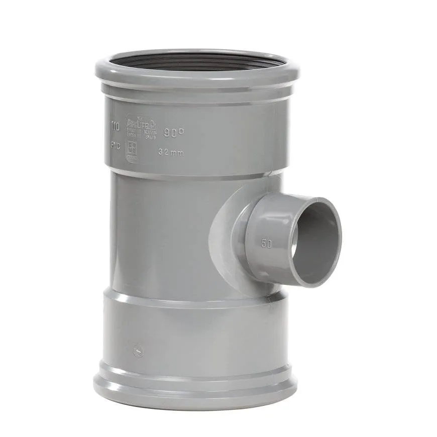 PVC verloop T-stuk 88 graden 125 x 50 mm SN4 (2 x manchet/ 1 x lijm) PVC verloop T-stuk 88 graden 125 x 50 mm SN4 (2 x manchet/ 1 x lijm)