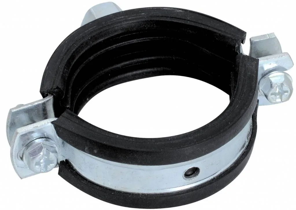 PVC HWA schroefbeugel met rubber M10 - 32 - 36 mm