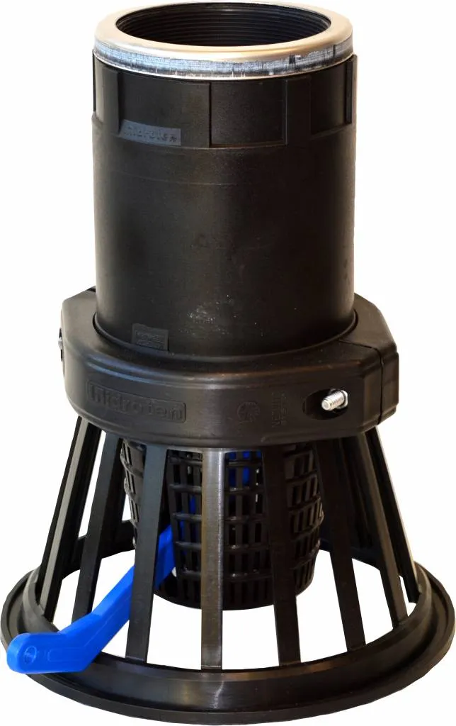 Voetklep 4'' met leegloophendel PE