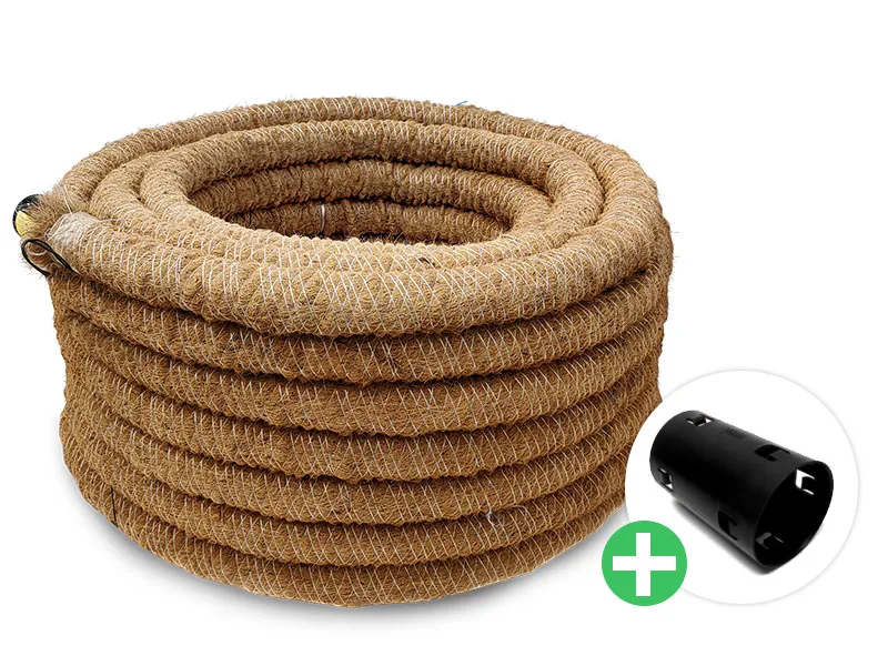 Drainage kokos - 100 mm - 50 meter Drainage kokos - 100 mm - 50 meter