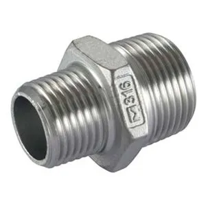 RVS verloopnippel 1 1/4" x 1/2" Bu.dr.