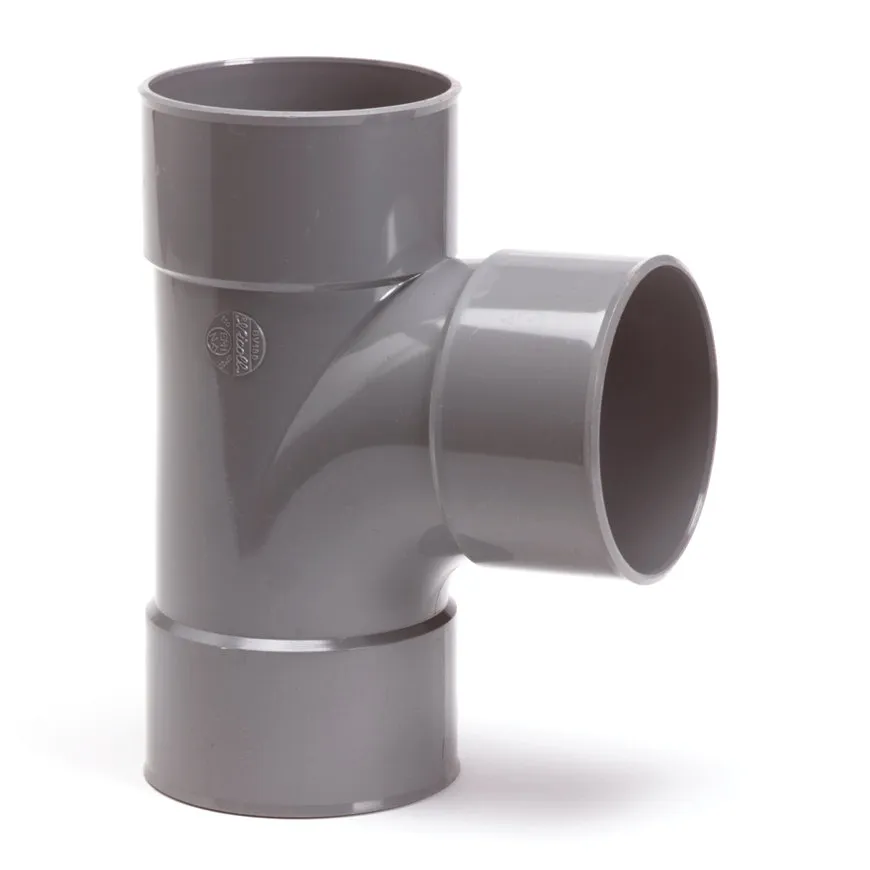 PVC T-stuk 88 graden 110 mm (mof/mof - lijm)
