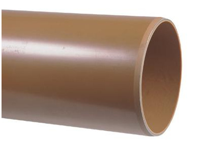 PVC afvoerbuis 110 mm SN4/SN8 bruin L = 5 m