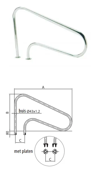 AstralPool Handgrepen RVS - ankerbevestiging AstralPool Handgrepen RVS - ankerbevestiging