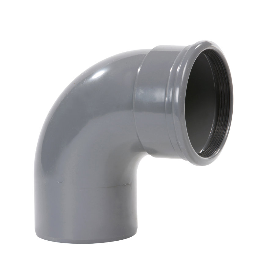 PVC bocht 88 graden 125 mm SN4 (manchet/spie)