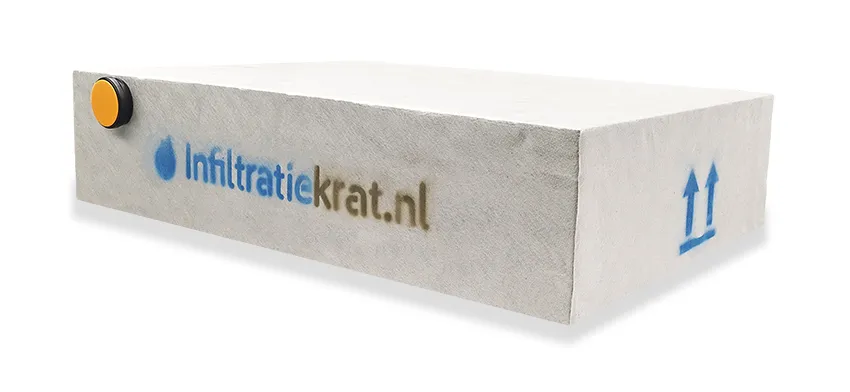 Infiltratiekrat 1000 liter standaard - 180 x 120 x 50 cm | 1 x 125 mm, ITK Infiltratiekrat 1000 liter standaard - 180 x 120 x 50 cm | 1 x 125 mm, ITK
