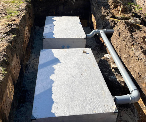 Infiltratiekrat 400 liter zwaar - 180 x 60 x 40 cm | 1 x 125 mm, ITK