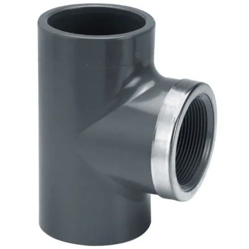 VDL PVC T-stuk 90 graden 25 mm x 3/4'' bi.dr. PN16 met RVS ring