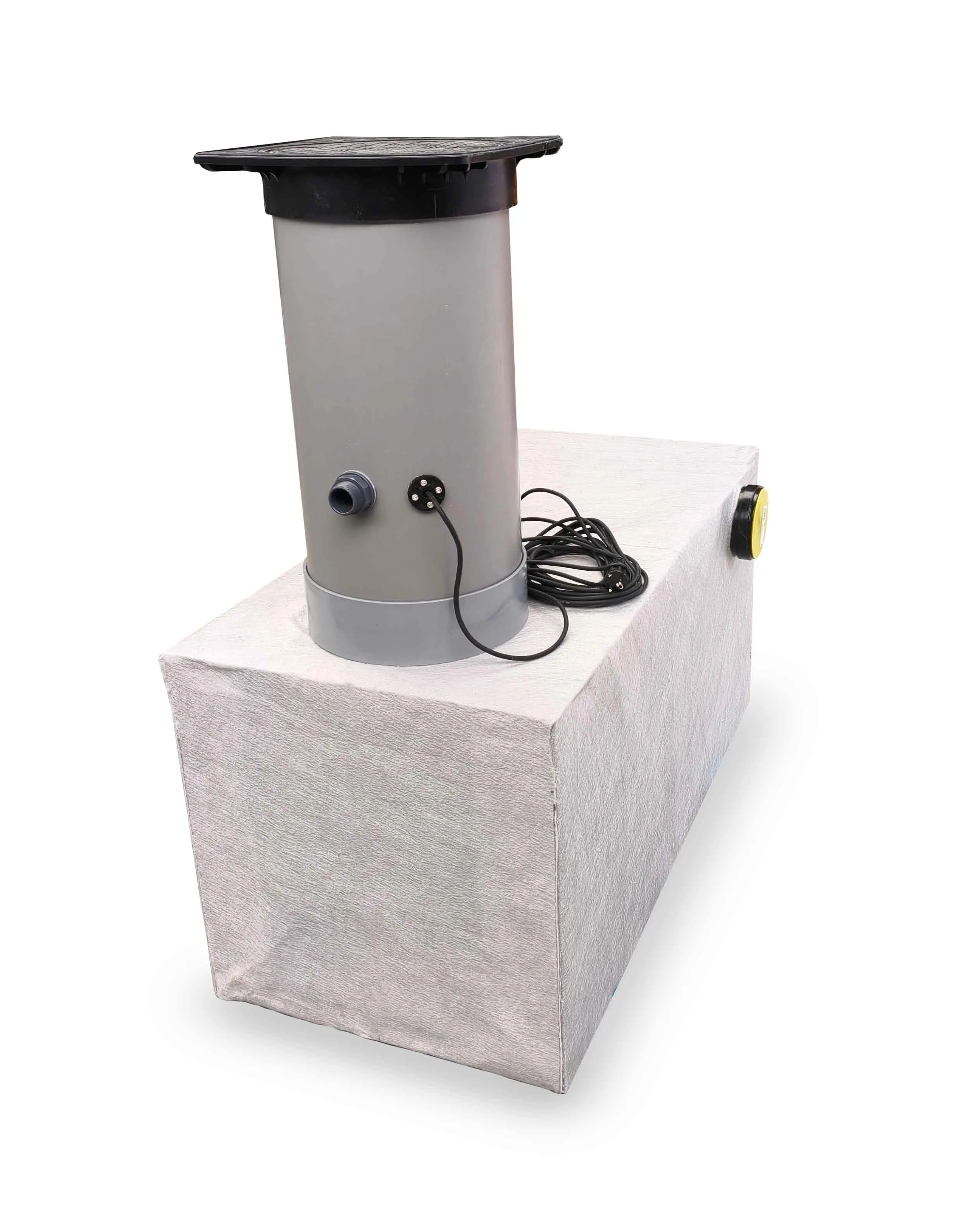 Drainage pompput 400 liter - installatiediepte op maat 100 - 120 cm