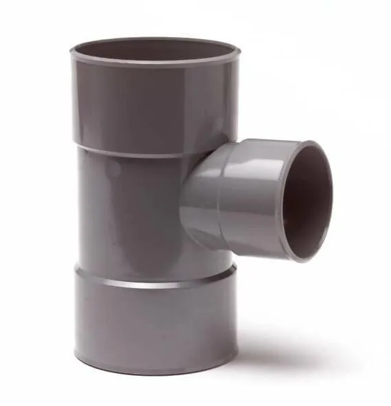 PVC verloop T-stuk 88 graden 110 x 75 mm (mof/mof - lijm)