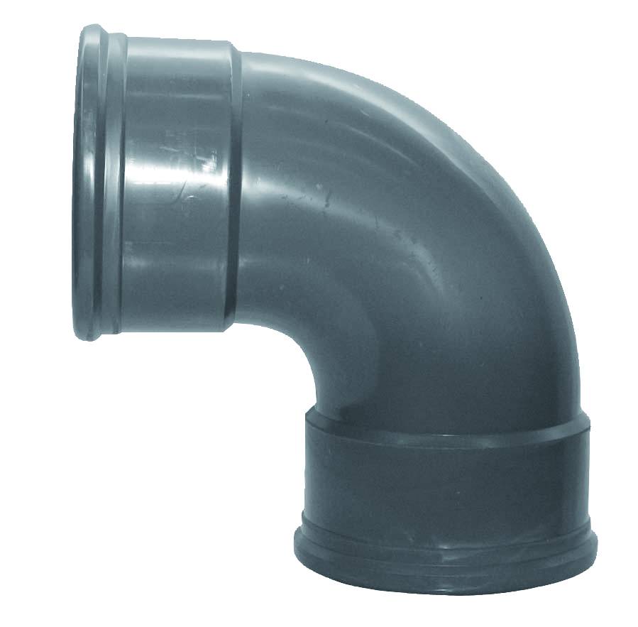 PVC bocht 88 graden 315 mm SN8 (2 x manchet)