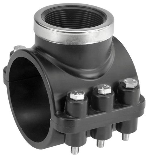 VDL PP aanboorzadel 25 mm x 1/2'' incl. RVS bouten en moeren
