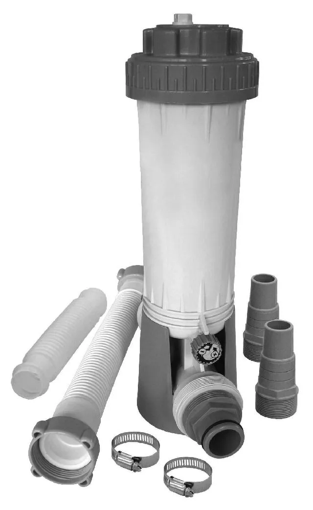 Summer Fun chloordispenser tussen leiding