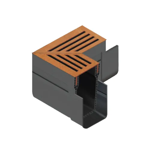 ACO slimline hoekstuk corten | 15,9 x 6 x 10 cm