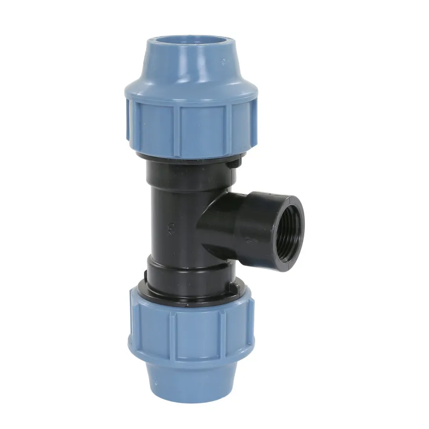 Tyleen T-stuk x binnendraad 20 mm x 3/4", Unidelta Tyleen T-stuk x binnendraad 20 mm x 3/4", Unidelta