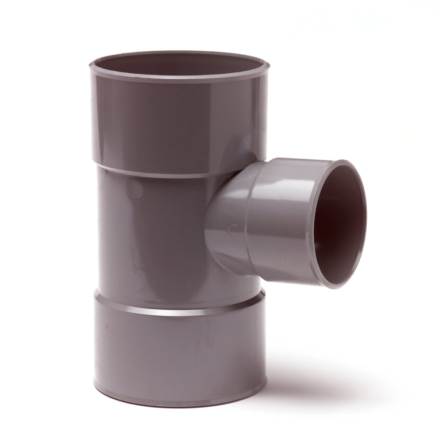 PVC verloop T-stuk 88 graden 110 x 40 mm (mof/mof - lijm)