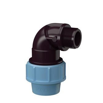 Tyleen knie x buitendraad 25 mm x 1/2", Unidelta Tyleen knie x buitendraad 25 mm x 1/2", Unidelta