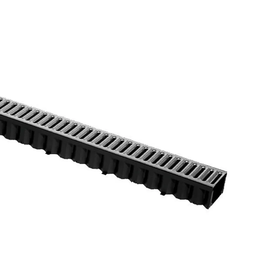 ACO Hexaline 2.0 lijngoot zwart incl. verzinkt stalen rooster | 100 x 12,9 x 8,2 cm ACO Hexaline 2.0 lijngoot zwart incl. verzinkt stalen rooster | 100 x 12,9 x 8,2 cm