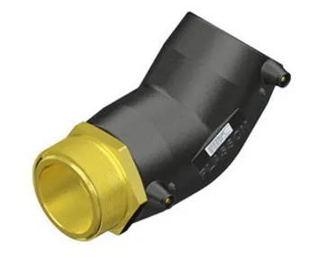 Plasson Elektrolas overgangsknie 63 mm x 1 1/2" - 45 graden messing bu.dr.