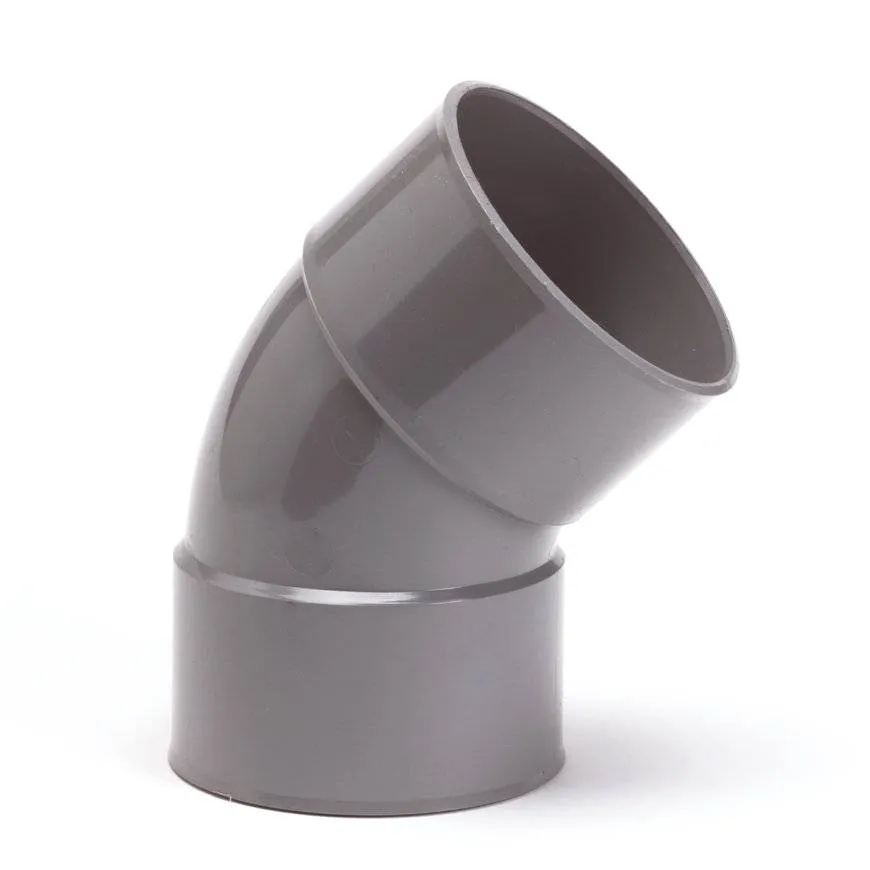 PVC bocht 45 graden 125 mm (mof/mof -lijm)