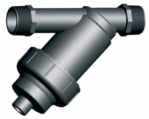 PP Y-filter 1 1/2" bu.dr. - max. 8 bar / 10 m³ | 120 micron