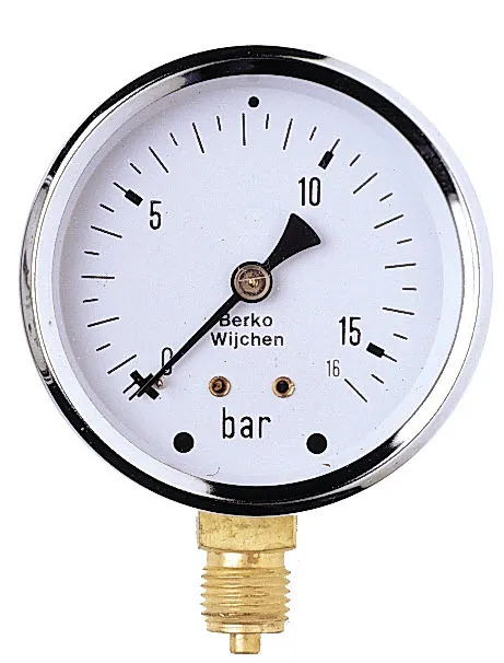 IrriTech Manometer 0-10 BAR glycerine gevuld 1/4'' bu.dr.