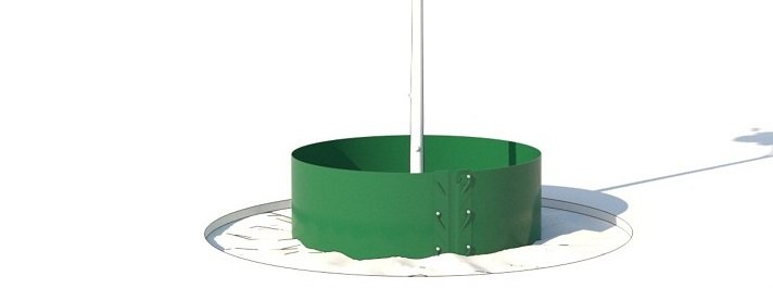 Gietrand zwart HDPE 2 mm breedte 30 cm, L = 25 meter