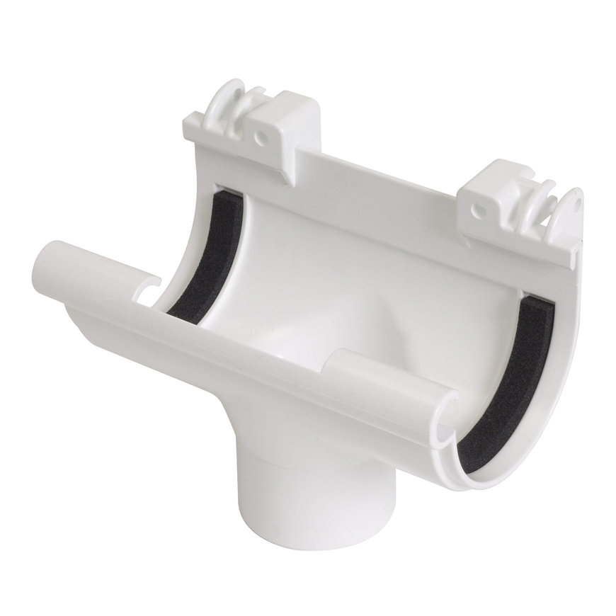 PVC mastgoot gootuitloop 70 mm x 50 mm, Wit, Nicoll