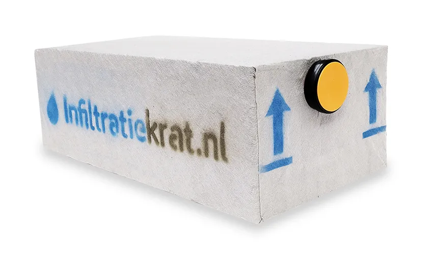 Infiltratiekrat 300 liter standaard - 120 x 60 x 40 cm | 1 x 125 mm, ITK Infiltratiekrat 300 liter standaard - 120 x 60 x 40 cm | 1 x 125 mm, ITK
