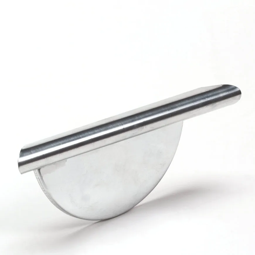 Zinken mastgoot eindstuk met kraal M37, 170 mm, NTZ