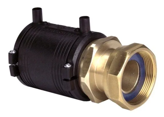 GF ELGEF elektrolas overgangsmof 63 mm x 2" messing met losse wartel