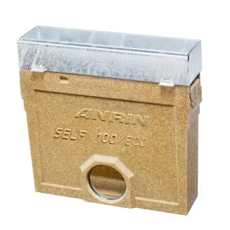 Anrin slibvangput voor lijngoot Self-Schlitz inclusief revisions opzetstuk en emmer, 50 cm