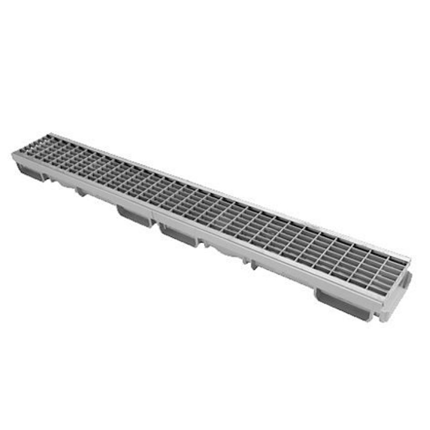Nicoll Connecto 100 lijngoot met gegalvaniseerd maasrooster L 100 x H 6 cm